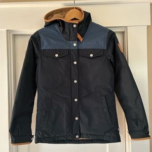 Fjallraven Women’s Greenland No. 1 Down Navy and Tan Puff Jacket Women’s  XXS